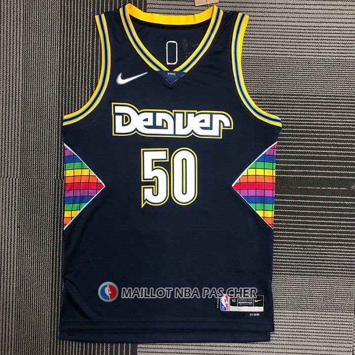Maillot Denver Nuggets Aaron Gordon NO 50 Ville 2021-22 Bleu